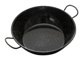 Smalto Emaye 38 cm Düz Tava Siyah