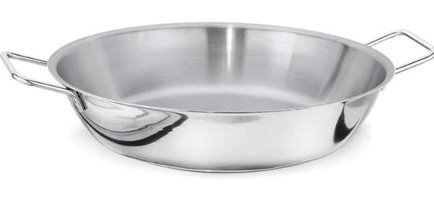 Kapp Çelik 40 cm Düz Tava Gri
