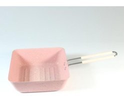 Cooker Kare Metal Saplı Granit 14 cm Sos Tava Pembe