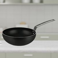 Evren Gust Dark Çelik Saplı Alüminyum 28 cm Wok Tava Siyah