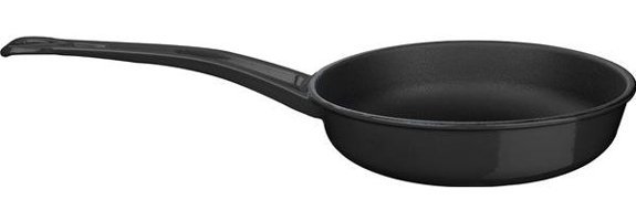 Lava Döküm Saplı 24 cm Kızartma Tava Siyah