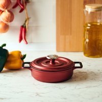 Bambum Venüs Döküm Saplı Döküm 14 cm Sahan Tava Kırmızı