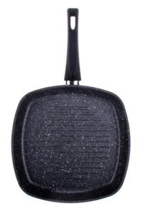 Aryıldız T/T Solido Kare Plastik Saplı Alüminyum 28 cm Grill Tava Siyah