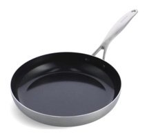 Greenpan Geneva Thermolon Çelik Saplı Seramik 28 cm Kızartma Tava Gri