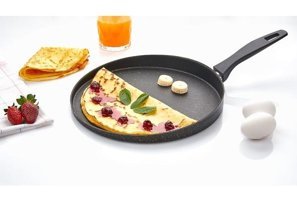 Polo Chef Plastik Saplı Alüminyum 26 cm Krep Tava Pembe