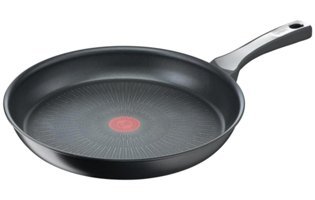 Tefal 6X Unlimitedone Plastik Saplı Titanyum 32 cm Düz Tava Siyah