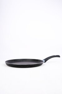 Mehtap Plastik Saplı Granit 26 cm Krep Tava Siyah