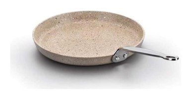 Korkmaz Minika A1259 Çelik Saplı Granit 18 cm Düz Tava Krem