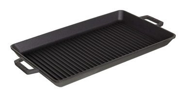 Lava Diködörtgen Döküm 26x45 cm Grill Tava Siyah
