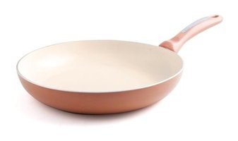 Contesse Ecotouch Lazio Plastik Saplı Seramik 24 cm Düz Tava Krem