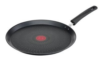 Tefal 6X Excellence G26938 Plastik Saplı Titanyum 25 cm Krep Tava Siyah