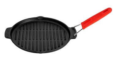 Lava Silikon Saplı Döküm 23 cm Grill Tava Siyah
