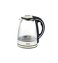 Vestel V-Brunch 2000 Cam 1.7 lt 2200 W Işıklı Klasik Beyaz Kettle