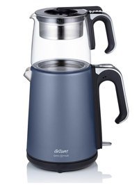 Arzum AR 3024 Cam Demlikli 1650 W Çelik Gövdeli Mavi Çay Makinesi