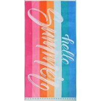 Özdilek Summer Heat Hello Kadife Plaj Havlusu Çok Renkli