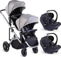 Kraft Dual Çift Yönlü Katlanabilir 360 Derece Dönen Tam Yatar İkiz - Travel Sistem Bebek Arabası