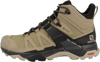 Salomon X Ultra 4 Mid L41294100 Gore-Tex Su Geçirmez Yuvarlak Burunlu Kalın Bağcıklı Bej Erkek Bot