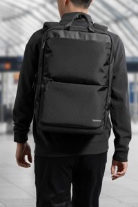 Tomtoc Navigator T71L1D1 15.6 inç Kumaş Su Geçirmez Sırt Laptop Çantası Siyah