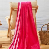 Homelover All star Pamuklu Plaj Havlusu Pembe