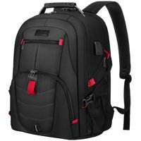 Lovevook 17 inç Naylon Kumaş Su Geçirmez Sırt Laptop Çantası Siyah