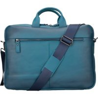 Bouletta Apollo BRN4EF 13-14 inç Deri Su Geçirmez El-Omuz Laptop Çantası Mavi