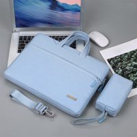 Bsxjh 13.3-14-15.6 inç Oxford Kumaş Su Geçirmez El-Omuz Laptop Çantası Mavi