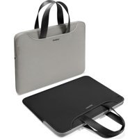 Tomtoc Light A21D3D1 13.5-14 inç Kumaş Su Geçirmez El-Omuz Laptop Çantası Füme-Gri