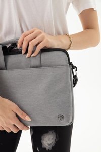 Morca 13-14 inç Kumaş Su Geçirmez El-Omuz Laptop Çantası Gri