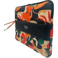Differ Studio Yaprak Desenli 15.6 inç Kumaş Su Geçirmez Kılıf Laptop Çantası Turuncu