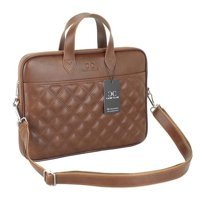 Case Club 13.3-14 inç Deri Su Geçirmez El-Omuz Laptop Çantası Taba