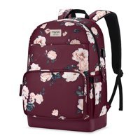 Mosiso 16 inç Polyester Sırt Laptop Çantası Kırmızı
