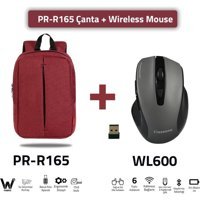Classone PR-R165 15.6 inç Kumaş Su Geçirmez Sırt Laptop Çantası Kırmızı