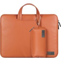 Novstrap Sleeve A2681 A3113 13.6 inç Deri Su Geçirmez Kılıf Laptop Çantası Kahverengi