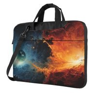 VducK Bulut Desenli 15.6 inç Oxford Kumaş Su Geçirmez El-Omuz Laptop Çantası Siyah