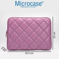 Microcase A1706 A1708 13.3 inç Kapitone Deri Su Geçirmez Kılıf Laptop Çantası Lila