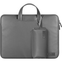 Novstrap Sleeve A2941 A3114 15 inç Deri Su Geçirmez Kılıf Laptop Çantası Koyu Gri