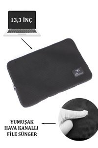 Case Club 13-13.3 inç Kumaş Su Geçirmez Kılıf Laptop Çantası Siyah