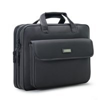 Wslcn 3294 15.6 inç Polyester Su Geçirmez El-Omuz Laptop Çantası Gri
