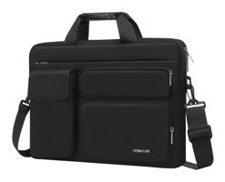 Mosiso 13 inç Polyester Su Geçirmez El-Omuz Laptop Çantası Siyah