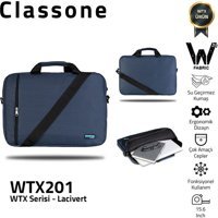 Classone Wtxpro WTX201 15.6 inç Kumaş Su Geçirmez El-Omuz Laptop Çantası Lacivert