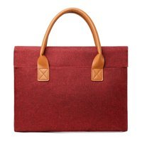 Wslcn 14.6 inç Polyester Su Geçirmez El-Omuz Laptop Çantası Kırmızı