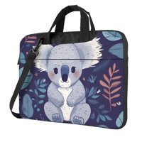 VducK Koala Desenli 15.6 inç Oxford Kumaş Su Geçirmez El-Omuz Laptop Çantası Siyah