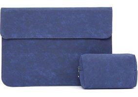 Szykd A1466-A1369-A1502-A1425 13.3 inç Deri Su Geçirmez Kılıf Laptop Çantası Koyu Mavi