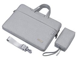 Aliuciku 15.6 inç Oxford Kumaş Su Geçirmez El-Omuz Laptop Çantası Açık Gri