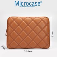Microcase A1706 A1708 13.3 inç Kapitone Deri Su Geçirmez Kılıf Laptop Çantası Taba