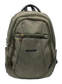 Case Club 15.6 inç Kanvas-Kumaş Su Geçirmez Sırt Laptop Çantası Haki-Yeşil