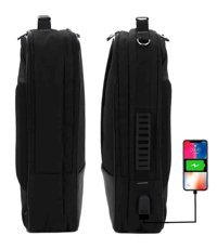 Case Club 1408 17.3 inç Kumaş Su Geçirmez Sırt Laptop Çantası Siyah