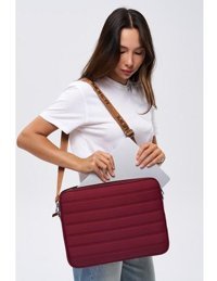 Morca 13-13.3 inç Suni Deri Su Geçirmez Kılıf Laptop Çantası Bordo
