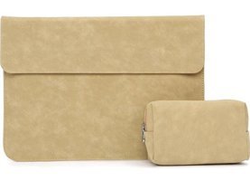 Szykd A1465-A1370 11 inç Deri Su Geçirmez Kılıf Laptop Çantası Haki