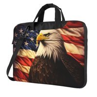 VducK Kartal Desenli 15.6 inç Oxford Kumaş Su Geçirmez El-Omuz Laptop Çantası Siyah